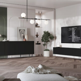 Nábytek do obývacího pokoje AZELIO 2 černá