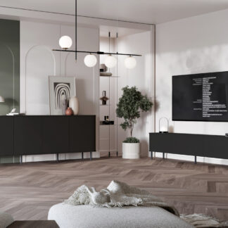 Nábytek do obývacího pokoje AZELIO 1 černá