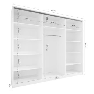 Skříň s posuvnými dveřmi LOTUS A 270 bílá