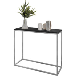 Konzolový stolek ARAMIS 80cm chrom / černá