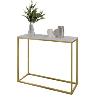 Konzolový stolek ARAMIS 80cm zlatý / bílá