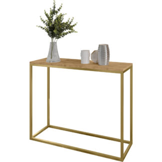 Konzolový stolek ARAMIS 80cm zlatý / dub wotan
