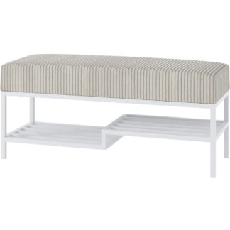 Předsíňová lavice ARAD 80cm bílá / poso 100