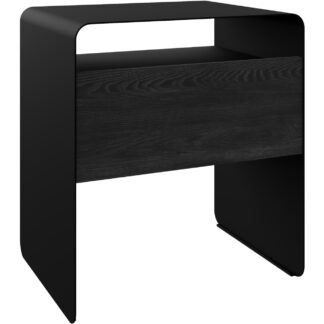Noční stolek SOCHI černá / černé dřevo