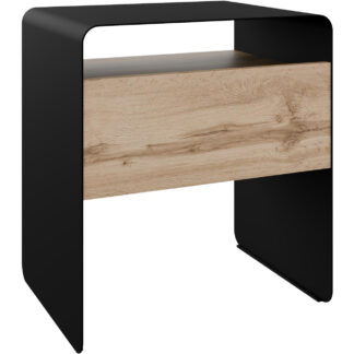 Noční stolek SOCHI černá / dub wotan
