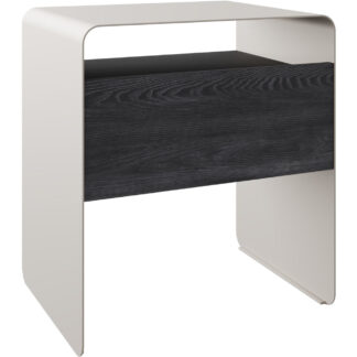 Noční stolek SOCHI kašmír / černé dřevo