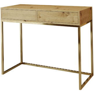 Toaletní stolek ALICANTE 100cm zlatý / dub wotan
