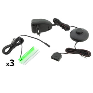 LED osvětlení 3 police - zelená