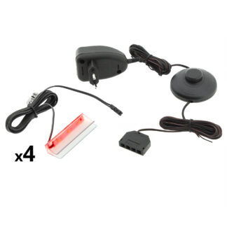 LED osvětlení 4 police - červená