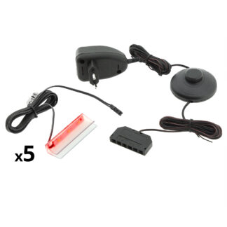 LED osvětlení 5 polic - červená