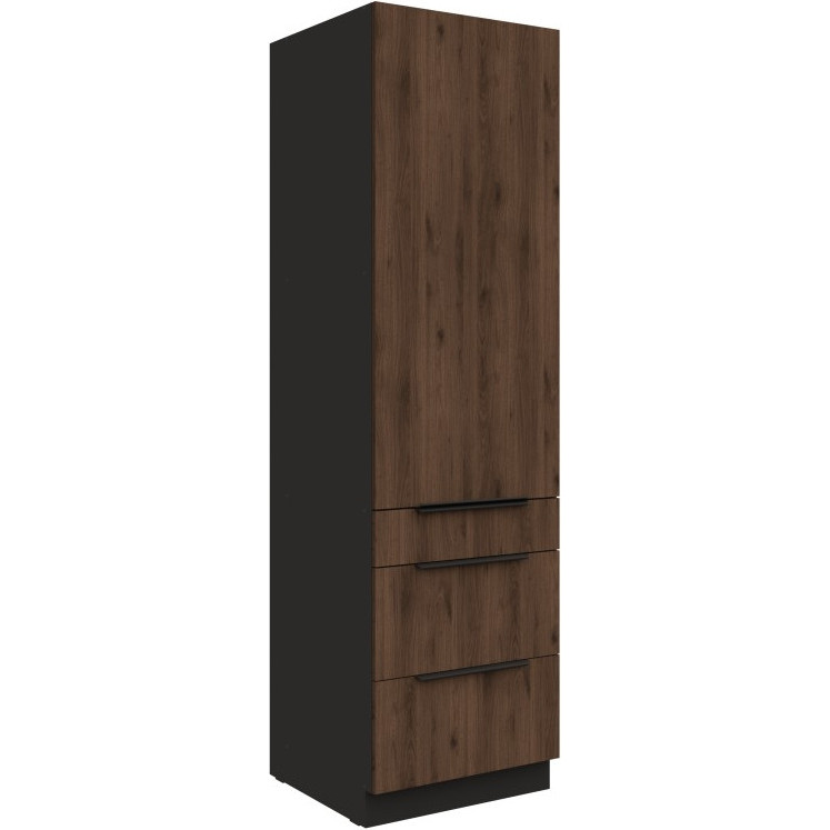 Vysoká kuchyňská skříňka 60 SILVIA 44 černý / ořech okapi