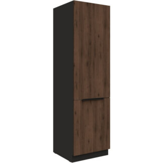 Skříň na vestavou lednici 60 SILVIA 45 černý / ořech okapi