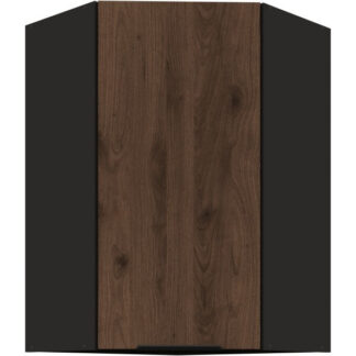 Skříňka horní rohová 60 SILVIA 28 černý / ořech okapi