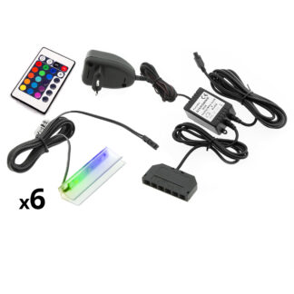 LED osvětlení 6 polic - RGB (volba barev)