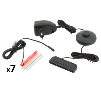 LED osvětlení 7 polic - červená