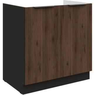 Dřezová skříňka 80 SILVIA 01 černý / ořech okapi