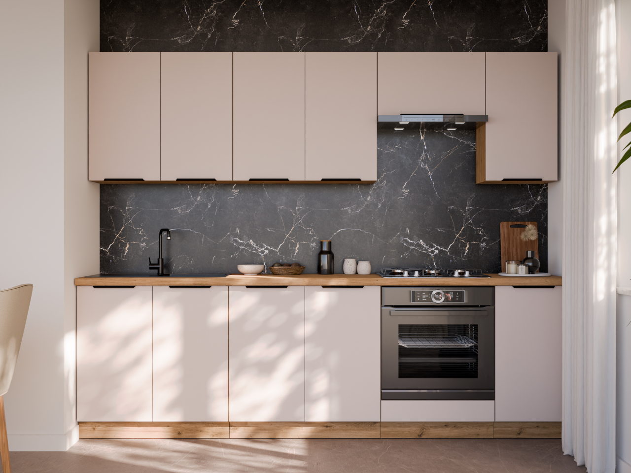 Kuchyně IBARA 1 Dub Artisan / Kašmír