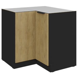 Dolní skříňka rohová CAMERON 16 černá / dub artisan
