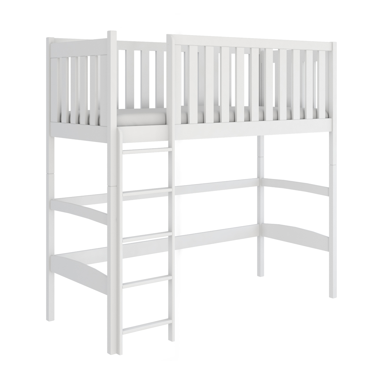 Dřevěná vyvýšená postel pro jednu osobu RAUL 90x200