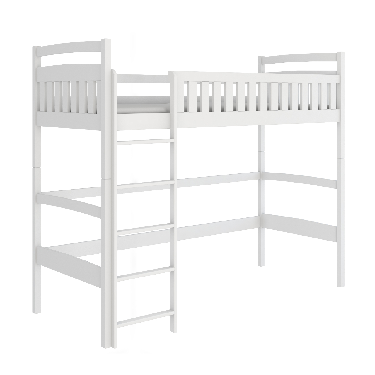 Dřevěná vyvýšená postel pro jednu osobu KIMBERLY 90x190