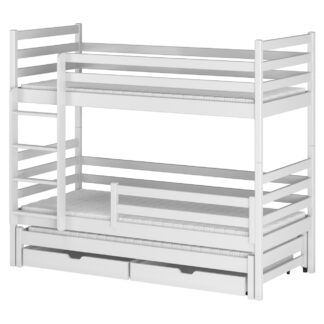 Třílůžková dřevěná patrová postel LUKA 80x200