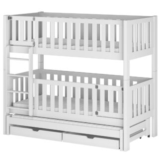 Třílůžková dřevěná patrová postel GATH 80x180