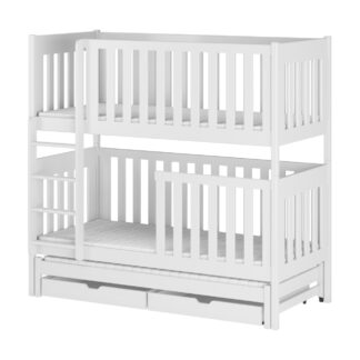 Třílůžková dřevěná patrová postel AURA 80x200