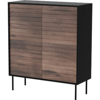 Komoda AKAGI 100 4D černá / ořech