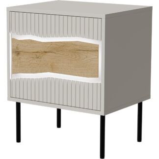 Noční stolky (2ks) CONTE 1D kašmír / dub wotan