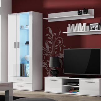 Obývací stěna BRNO 11A bílá / bílý lesk
