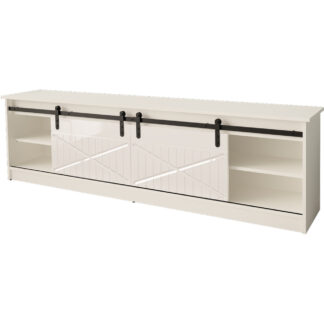 Komoda RTV RANER bílá / bílý lesk