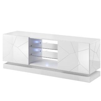 Komoda RTV QUI 160 bílý lesk