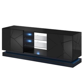 Komoda RTV QUI 160 černý lesk