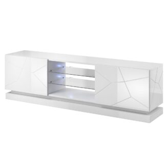 Komoda RTV QUI 200 bílý lesk