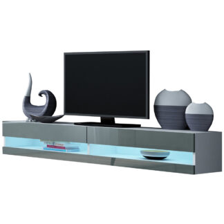 Komoda RTV 180 GOVI NEW GREY A VG9 bílá / šedý lesk