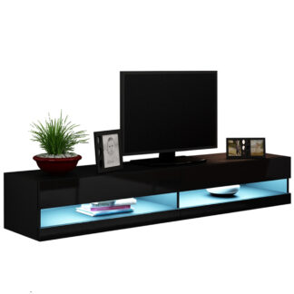 Komoda RTV 180 GOVI NEW VG9D černá / černý lesk