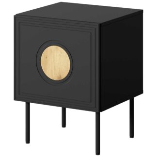 Noční stolky (2ks) LAZZO černý mat / dub craft