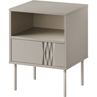 Noční stolky (2ks) TIFFANY béžový mat