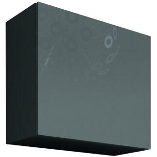 Závěsná skříňka GOVI GREY C KWADRAT VG10 šedá / šedý lesk