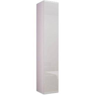 Vertikální vitrína plná GOVI VG2A bílá / bílý lesk
