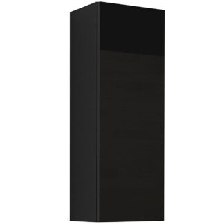 Závěsná vitrína plná 90 GOVI VG5D černá / černý lesk