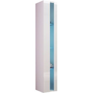 Vitrína vertikální GOVI NEW VG8A bílá / bílý lesk