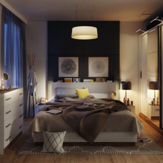 Ložnice DENTRO 1 bílá / dub stirling