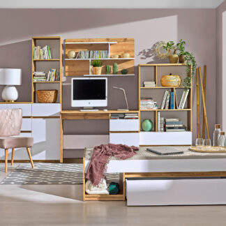 Nábytek pro mládež CARA 2 dub wotan / arktická bílá