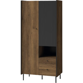 Skříň PRESTI 01 ořech warmia / černá