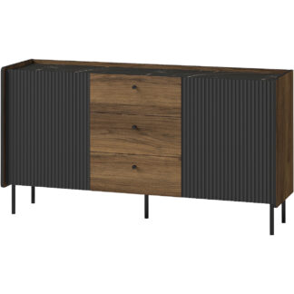 Komoda PRESTI 05 ořech warmia / san sebastian / černá