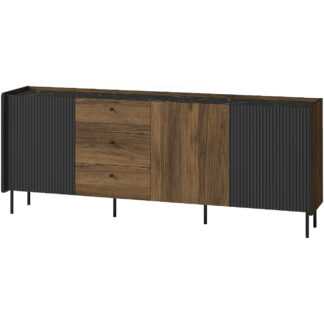 Komoda PRESTI 06 ořech warmia / san sebastian / černá