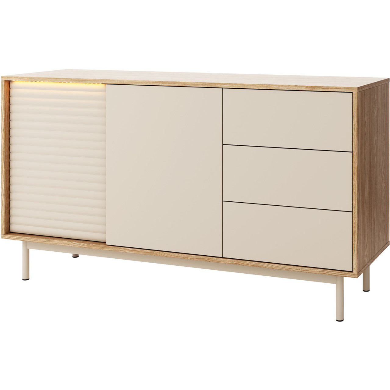 Komoda ZETA 03 dub olejový / kašmír