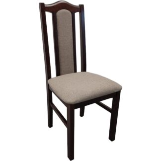 Hnědá židle DK2 se světlou látkou 3B