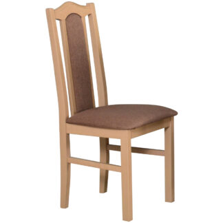 Dřevěná židle DK2 s hnědou látkou 4B